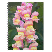 Roze en gele Snapdragons Floral Notitieboek (Voorkant)