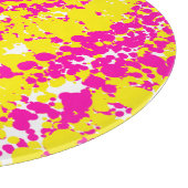 Roze en gele spatten snijplank (Hoek)