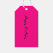 Roze En Gele Spiraal  Cadeaulabel (Achterkant)