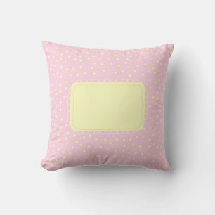 Roze en gele Stippen Kussen