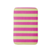 Roze en Gele Strepen Badmat (Voorkant Verticaal)