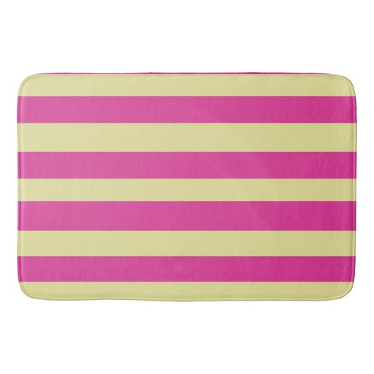 Roze en gele strepen badmat (Voorkant)