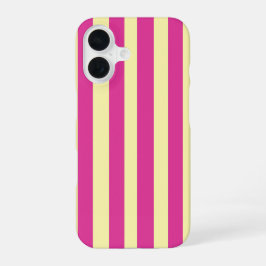 Roze en gele strepen  iPhone 16 hoesje