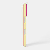 Roze en gele strepen iPhone 16 hoesje (Rechterkant)
