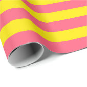 Roze en gele strepen ontwerp cadeaupapier (Rol Hoek)