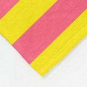 Roze en gele strepen ontwerp fleece deken (Hoek)