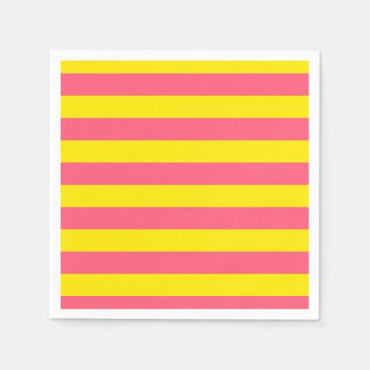 Roze en gele strepen ontwerp servet (Voorkant)