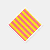 Roze en gele strepen ontwerp servet (Hoek)