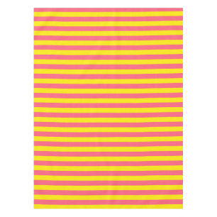 Roze en gele strepen ontwerp tafelkleed