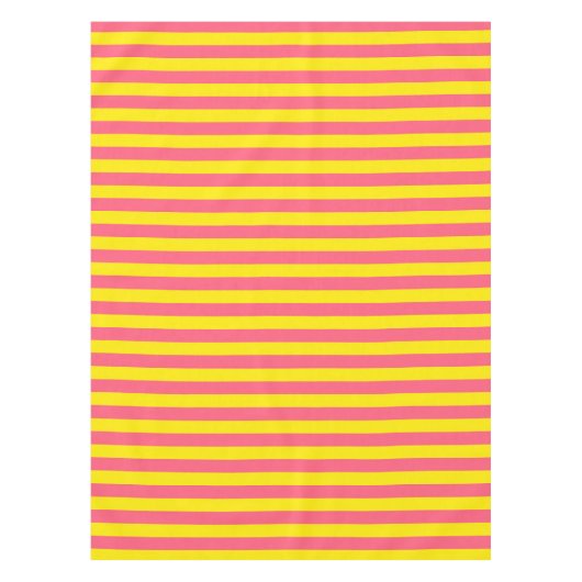 Roze en gele strepen ontwerp tafelkleed (Voorkant)