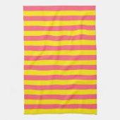 Roze en gele strepen ontwerp theedoek (Verticaal)