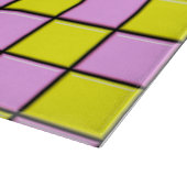 Roze en gele tegels snijplank (Hoek)