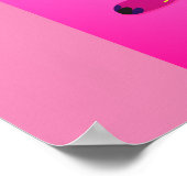 Roze en gele tribale dierlijke afdrukken poster (Hoek)