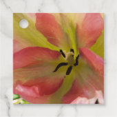 Roze en gele Tulip Bedankjes Labels (Voorkant)