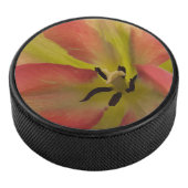 Roze en gele Tulip Hockey Puck (3/4)