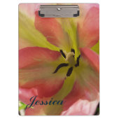 Roze en gele Tulip Klembord (Voorkant)