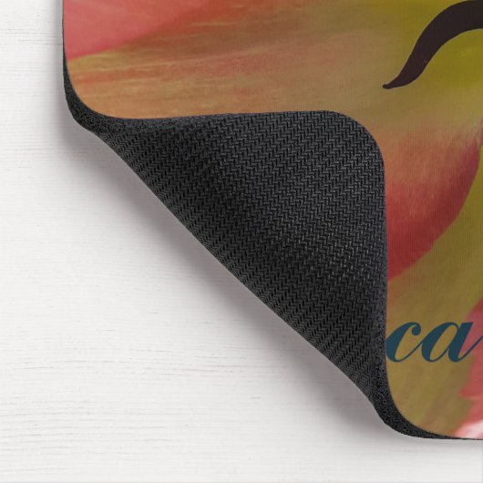 Roze en gele Tulip Muismat (Hoek)