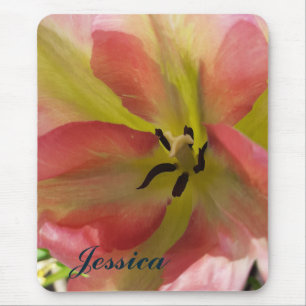 Roze en gele Tulip Muismat