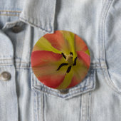 Roze en gele Tulip Ronde Button 4,0 Cm (In situ)