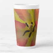 Roze en gele Tulp latte Mok (Voorkant)
