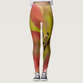 Roze en gele Tulp-Leggings Leggings (Voorkant)