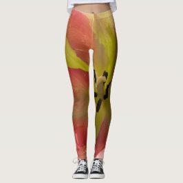 Roze en gele Tulp-Leggings Leggings