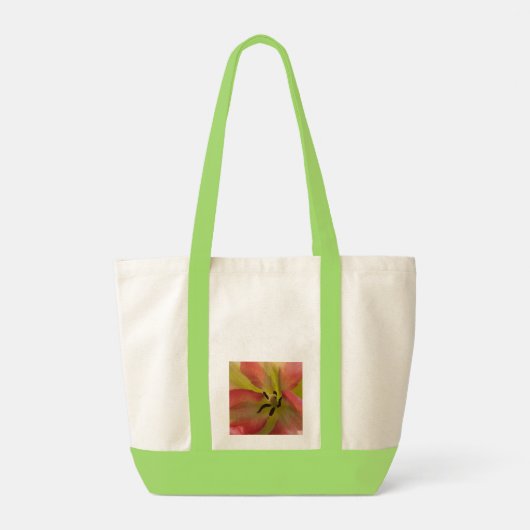 Roze en gele Tulp riem Tote Bag (Achterkant)