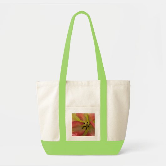 Roze en gele Tulp riem Tote Bag (Voorkant)