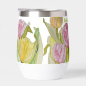 Roze en Gele Tulp Waterfles (Rechts)