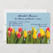 Roze en gele Tulpen Bridal Shower Invitation Kaart (Voorkant)