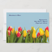 Roze en gele Tulpen Bridal Shower Invitation Kaart (Achterkant)