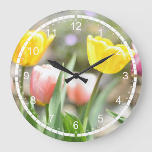 Roze en gele Tulpen Grote Klok