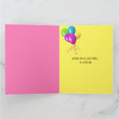 roze en gele tulpen in bucket Name Day Kaart (Binnen)