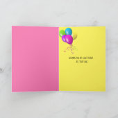 roze en gele tulpen in bucket Name Day Kaart (Binnen)