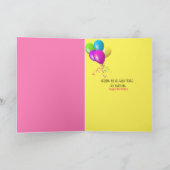 roze en gele tulpen op bucket - verjaardag kaart (Binnen)