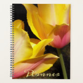 Roze en gele Tulpen Planner (Voorkant)