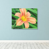 Roze en gele ventilator canvas afdruk (Insitu (Houten vloer))