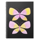 Roze en gele vlinders notitieboek (Voorkant)