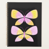 Roze en gele vlinders planner (Voorkant)