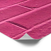 Roze en gele wandverf poster (Hoek)