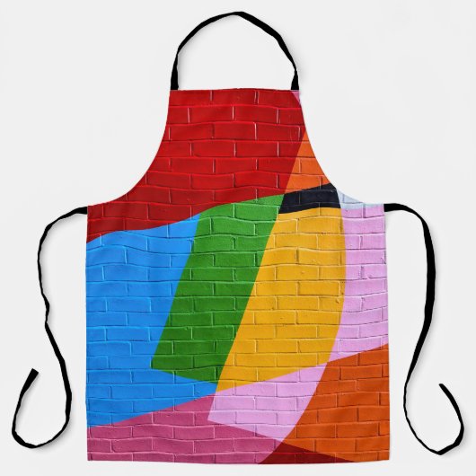 Roze en gele wandverf schort (Voorkant)