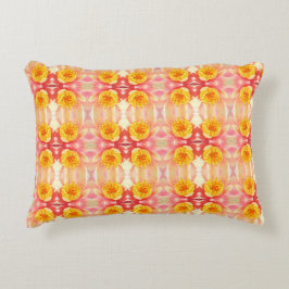 Roze en gele waterlelies Accent Pillow Kussen