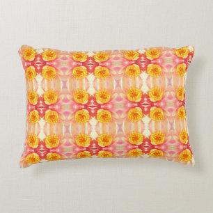 Roze en gele waterlelies Accent Pillow Kussen