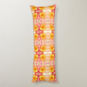 Roze en gele waterLily Body Pillow Lichaamskussen (Achterkant (Verticaal))