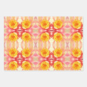 Roze en gele waterLily - Floral Inpakpapier Vel (Voorkant 2)