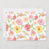 Roze en gele Waterverf - Bewaar de datum Save The Date (Achterkant)