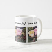 Roze en gele Waterverf bloemen Koffiemok (Voorkant rechts)