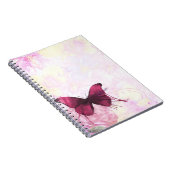 Roze en gele Waterverf bloemen met vlinder Notitieboek (Rechterzijde)