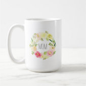 Roze en gele Waterverf Floral | Moederdag Koffiemok (Links)