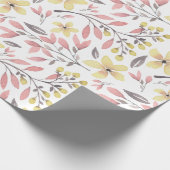 Roze en gele Waterverf Overlooppapier Cadeaupapier (Hoek)